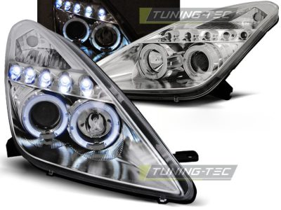 Toyota Celica T230 99-05 Angel Eyes Cromato Fari Anteriori a LED Luci Diurne