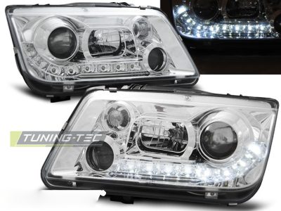 Fari Daylight Cromato per Volkswagen Bora (09.98-05.05) Fanali Anteriori
