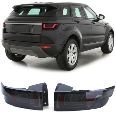 Fanali Posteriori LED Fumé per Range Rover Evoque 2011-2015, E-Prüfzeichen