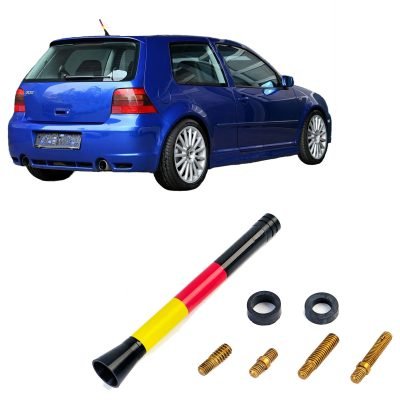 Antenna Corta 11cm con Bandiera Germania per Volkswagen Golf 3 4 5 Polo 6N2 9N