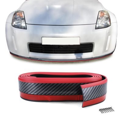 Spoiler Anteriore in Effetto Carbonio 2,5m Universale per Auto Sportivo
