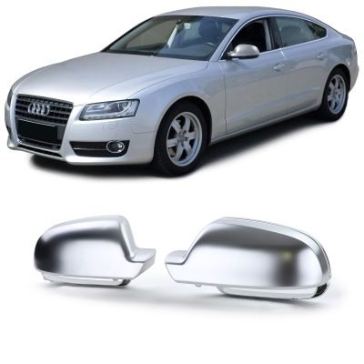 Copertura Specchietti Argento Opaco per Audi A3 8P A4 8K B8 A5 8T (2009-2015)