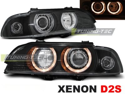 Xenon Fari Angel Eyes Nero per BMW E39 (09.95-06.03) Kit Fari allo Xeno