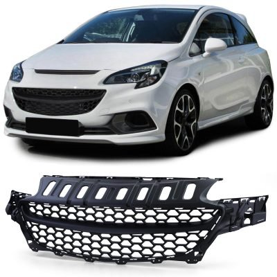 Griglia Anteriore Nera Senza Emblema per Opel Corsa E 2014-2019