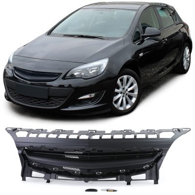Griglia Nera Senza Emblema per Opel Astra J 5 Porte 12-18 Facelift