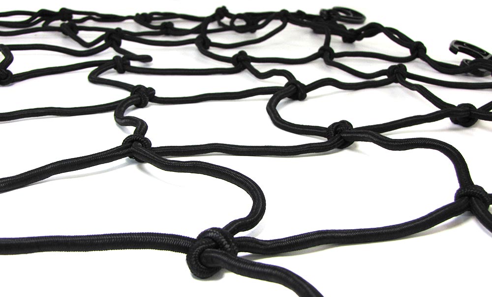 Rete Elastica Divisoria Bagagliaio con 10 Ganci Nera 100x100cm Universale