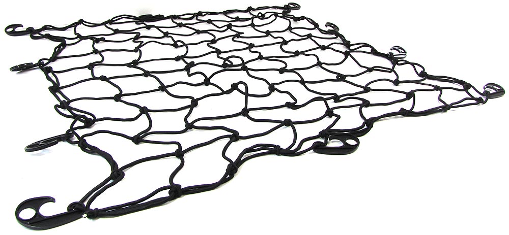 Rete Elastica Divisoria Bagagliaio con 10 Ganci Nera 100x100cm Universale