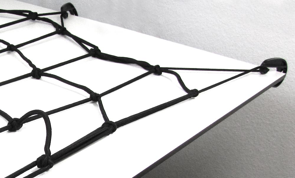 Rete Elastica Divisoria Bagagliaio con 10 Ganci Nera 100x100cm Universale