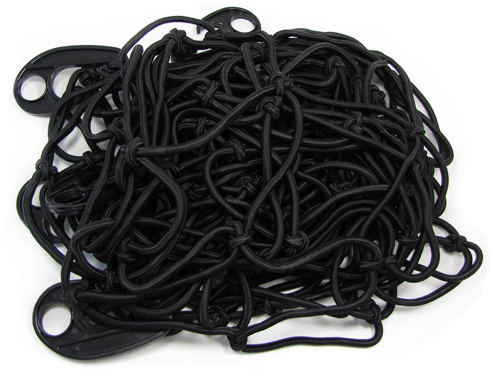 Rete Elastica Divisoria Bagagliaio con 10 Ganci Nera 100x100cm Universale