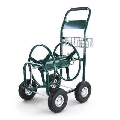 Schlauchwagen Schlauch Carrello per Giardino Verde Fino a 106m con Manovella
