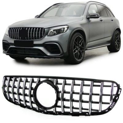 Griglia Sportiva Nera Cromata per Mercedes GLC C253 X253 Coupé 2015-2019