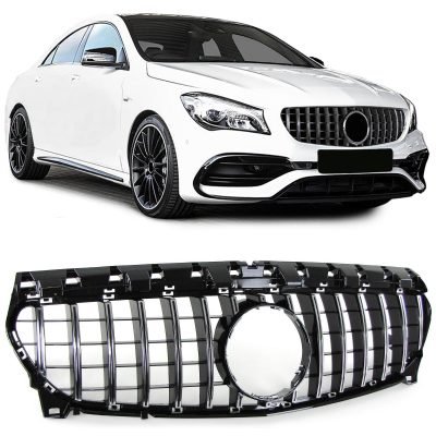 Griglia Sportiva Nera Cromo per Mercedes CLA C117 W117 16-19 Facelift