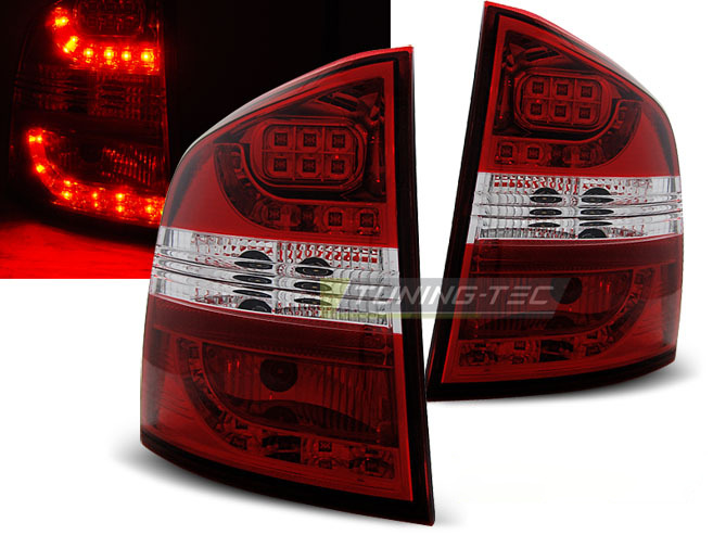 LED Fanali Posteriori Rosso Bianco per Škoda OCTAVIA II Touring (04-12) Fanali