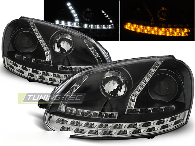 Fari Daylight Nero per Volkswagen Golf 5 (03-08) - Fanali Anteriori