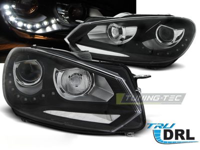 Fari True DRL Nero per Volkswagen Golf 6 (10.08-12) Luci Diurne