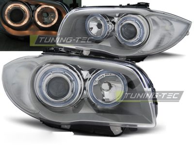 Fari Angel Eyes Cromato per BMW 1 E87 (2004-2011) - Fanali Anteriori
