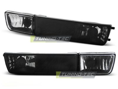 Faro Anteriore con Fendinebbia Nero per Volkswagen Golf 3 / Vento