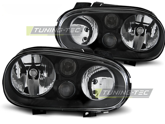 Fari Nero per Volkswagen GOLF 4 (09.97-09.03) Fanali Anteriori Neri