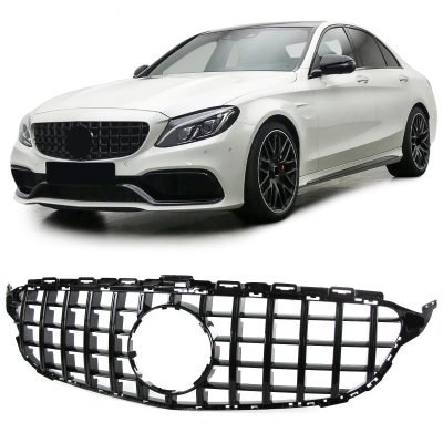 Griglia Sportiva Nera Lucida per Mercedes Classe C W205 S205 2014-2018