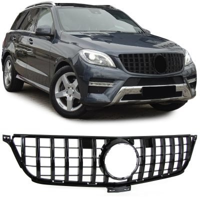 Griglia Anteriore Nera Lucida per Mercedes Ml W166 2011-2015