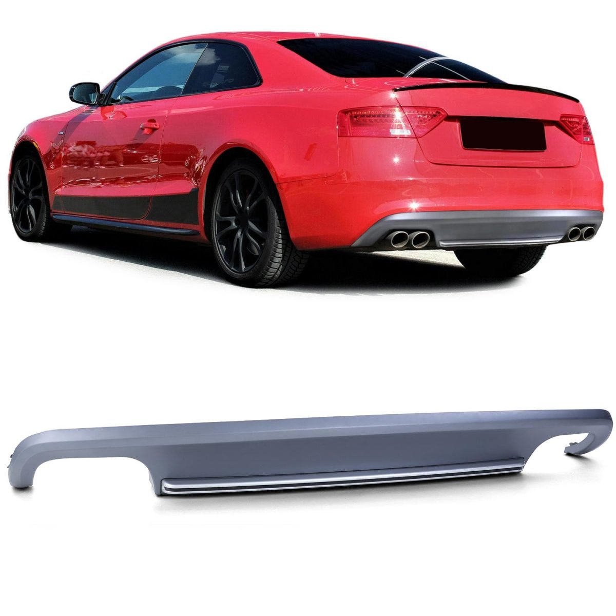 Diffusore Posteriore per Audi A5 8T Coupe 2011-2017 Senza S-Line