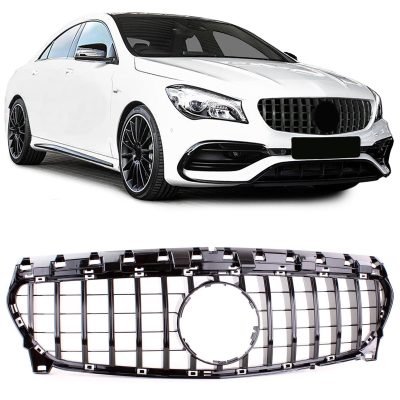 Griglia Sportiva Nera Lucida per Mercedes CLA C117 2016-2019 Senza PDC