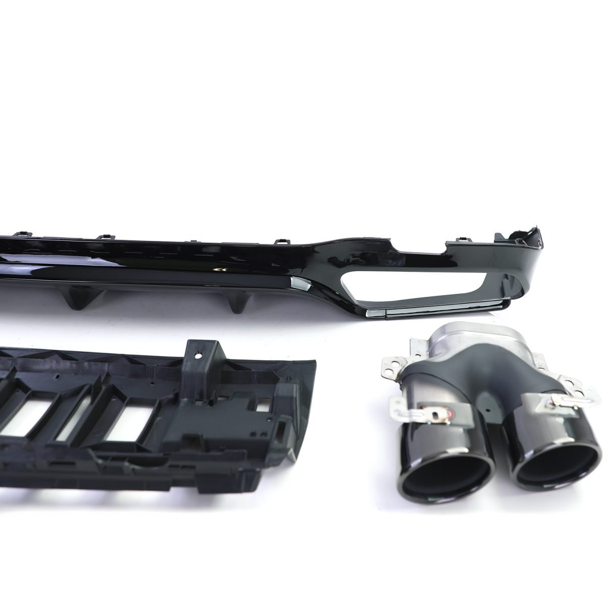Diffusore Posteriore Sportivo con 4 Terminali Neri per Mercedes Classe E W213