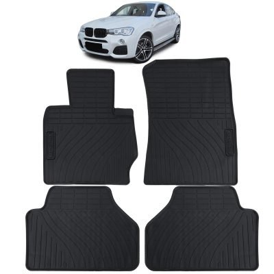 Set Tappetini in Gomma Neri Premium per BMW X4 F26 2013-2018