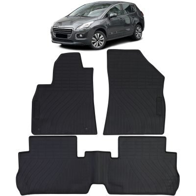 Set di Tappetini in Gomma Neri Premium per Peugeot 3008 09-16