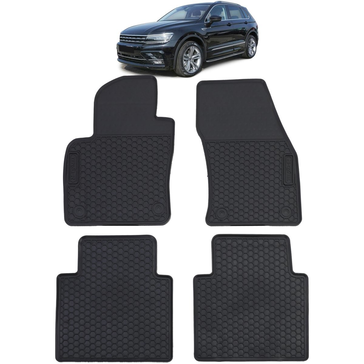 Tappetini Gomma Neri Premium Set per Volkswagen Tiguan II (2016-2020)