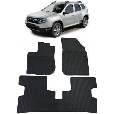 Set Tappetini in Gomma Neri Premium per Dacia Duster I 10-18