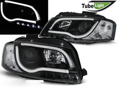 Fari Tube Luce Nera per Audi A3 8P (2003-2008) - Fanali Anteriori