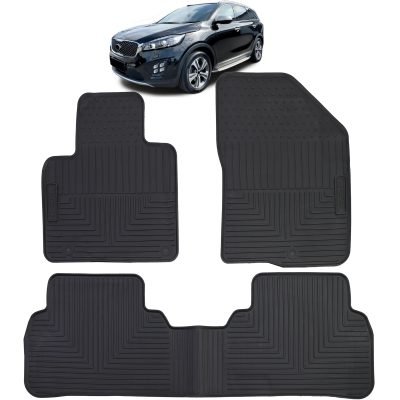 Tappetini Gomma Neri Premium Set per Kia Sorento 3 (2015-2020)