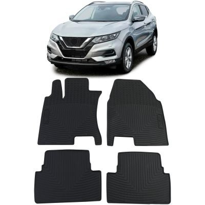 Tappetini Gomma Neri Premium Set per Nissan Qashqai J10 JJ10 2007-2016