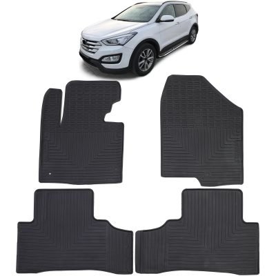 Set Tappetini in Gomma Neri Premium per Hyundai Santa Fe 3 DM 12-18
