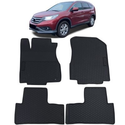 Tappetini Gomma Neri Premium Set per Honda CR-V 4 (2012-2018)