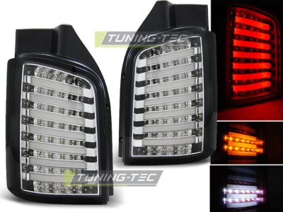LED Fanali Posteriori Cromato Nero per Volkswagen T5 (04.03-09 / 10-15) Fanali
