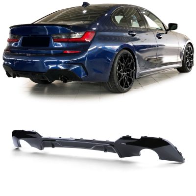Diffusore Posteriore Nero Lucido per BMW Serie 3 G20 G21 318 320