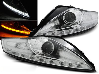 Ford Mondeo 07.07-11.10 Fanali LED Daylight Cromati Anteriori Destra Sinistra