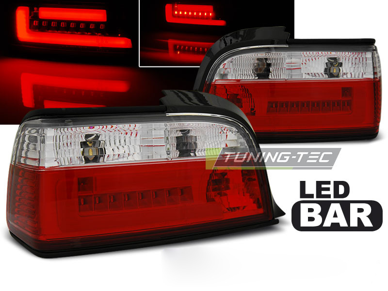 LED Bar Fanali Posteriori Rosso Bianco per BMW E36 (12.90-08.99) Fanali