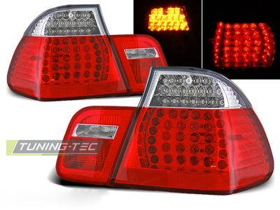 LED Fanali Posteriori Rosso Bianco per BMW E46 (09.01-03.05) Berlina Fanali