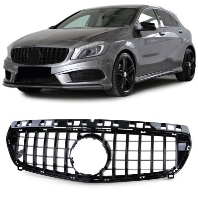Griglia Anteriore Nera Lucida per Mercedes Classe A W176 2012-2015