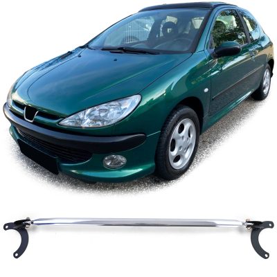 Alluminio Barra Duomi Anteriore 3 Pezzi Regolabile per Peugeot 206 + CC SW