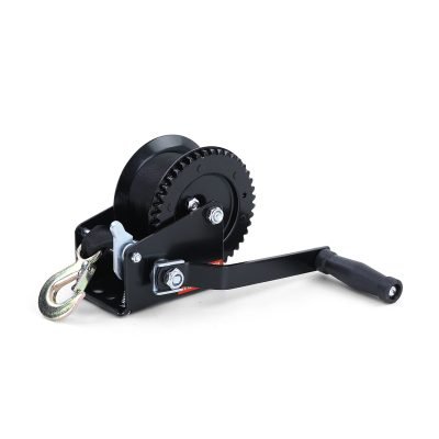 Profi 600kg Verricello Manuale con Cinghia da 8 Metri Nera per Veicoli