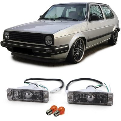 Frecce con Standlight Nero Fumé per VW Golf 1 2 Jetta 1 2 Polo 86c