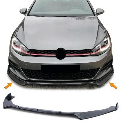 Spoiler Anteriore Nero con ABE per Volkswagen Golf 7 GTI 12-21
