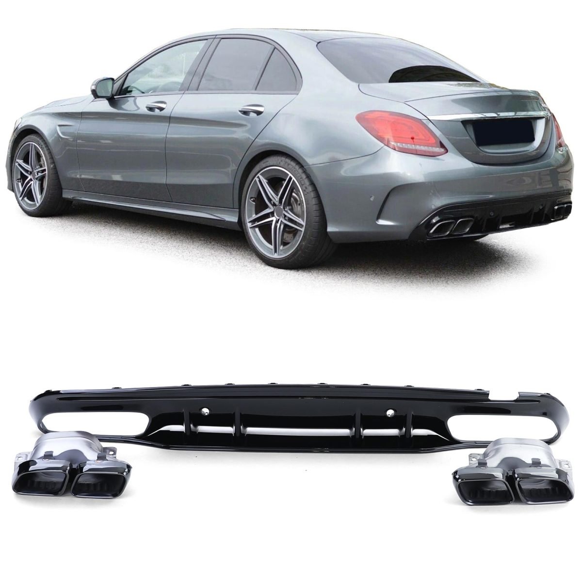 Diffusore Posteriore per Mercedes Classe C W205 S205 2018-2021