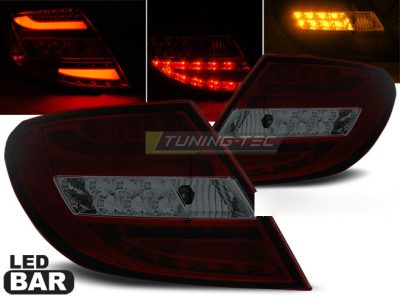 LED Bar Fanali Posteriori Rosso Fumé per Mercedes-Benz Classe C W204 Berlina