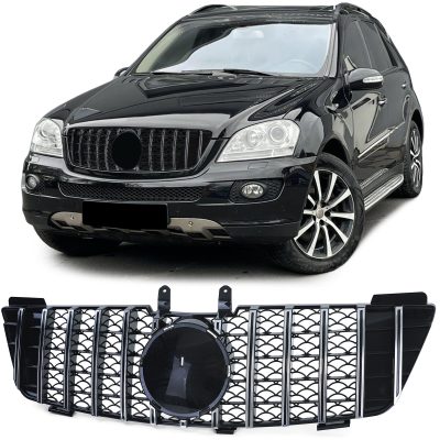 Griglia Sportiva Nera Lucida con Cromature per Mercedes Classe M ML W164 05-08