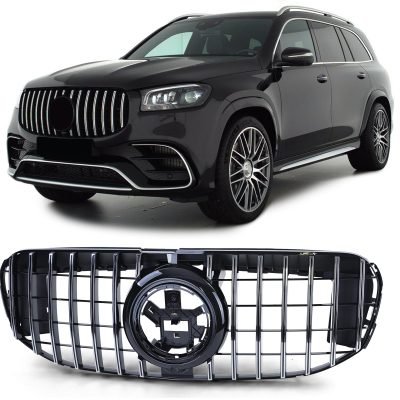 Griglia Sportiva Nera Lucida con Cromature per Mercedes GLS X167 Dal 2019